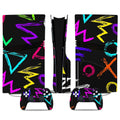 New Game PS5 Pro Disc Edition Skin Sticker Decal Cover for PS5 Pro Disc Console and 2 Controllers PS5 Skin Sticker