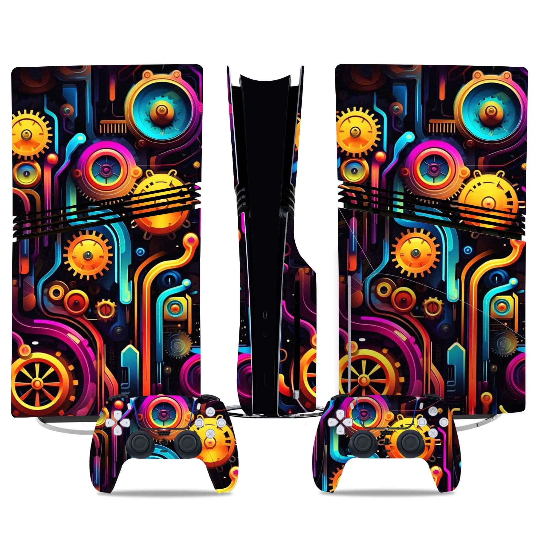 New Game PS5 Pro Disc Edition Skin Sticker Decal Cover for PS5 Pro Disc Console and 2 Controllers PS5 Skin Sticker