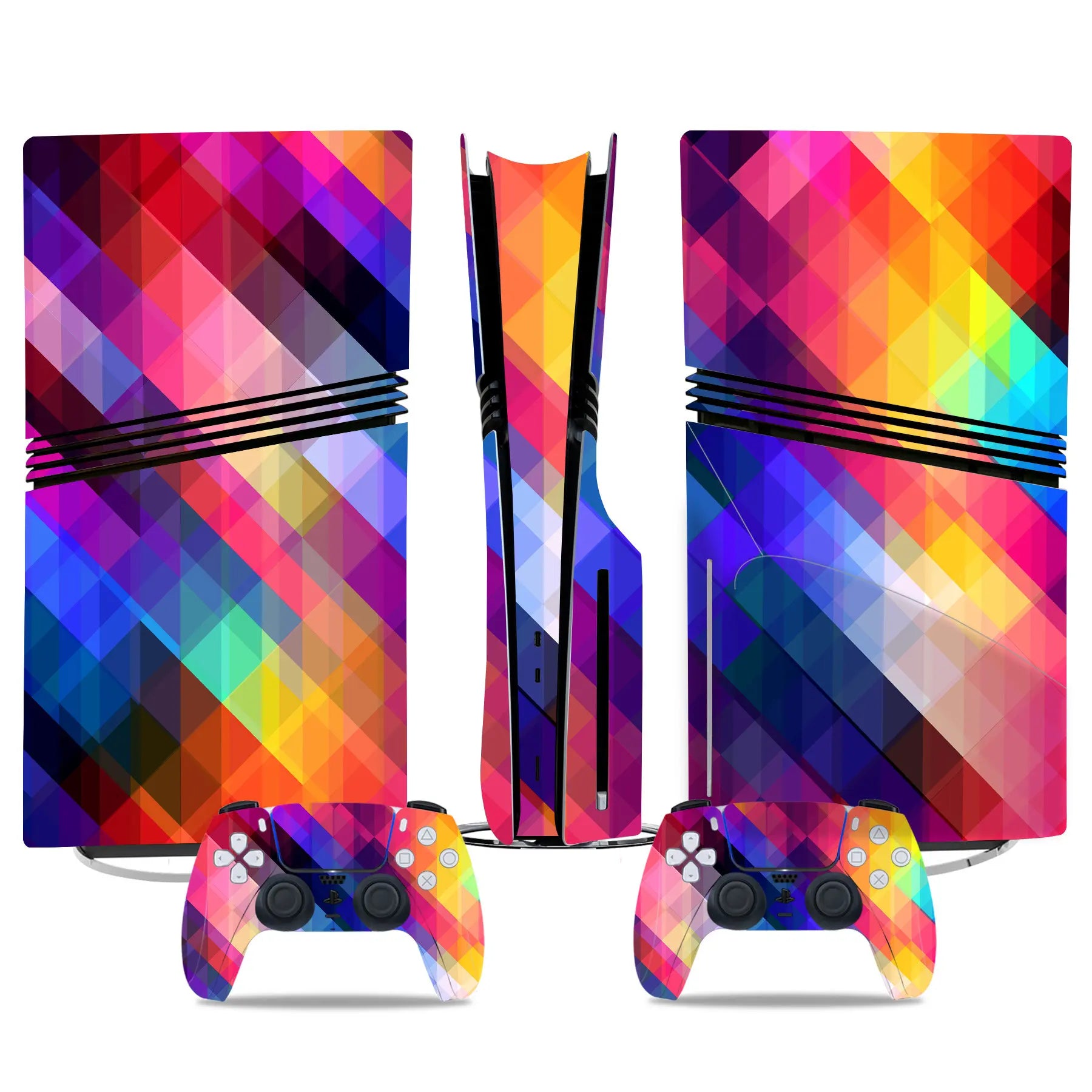 New Game PS5 Pro Disc Edition Skin Sticker Decal Cover for PS5 Pro Disc Console and 2 Controllers PS5 Skin Sticker