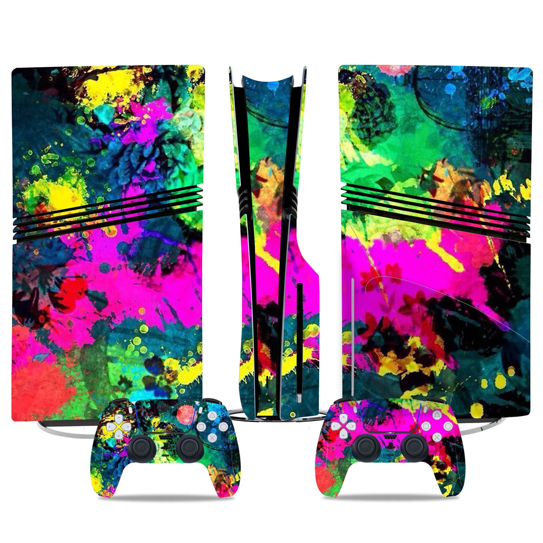 New Game PS5 Pro Disc Edition Skin Sticker Decal Cover for PS5 Pro Disc Console and 2 Controllers PS5 Skin Sticker