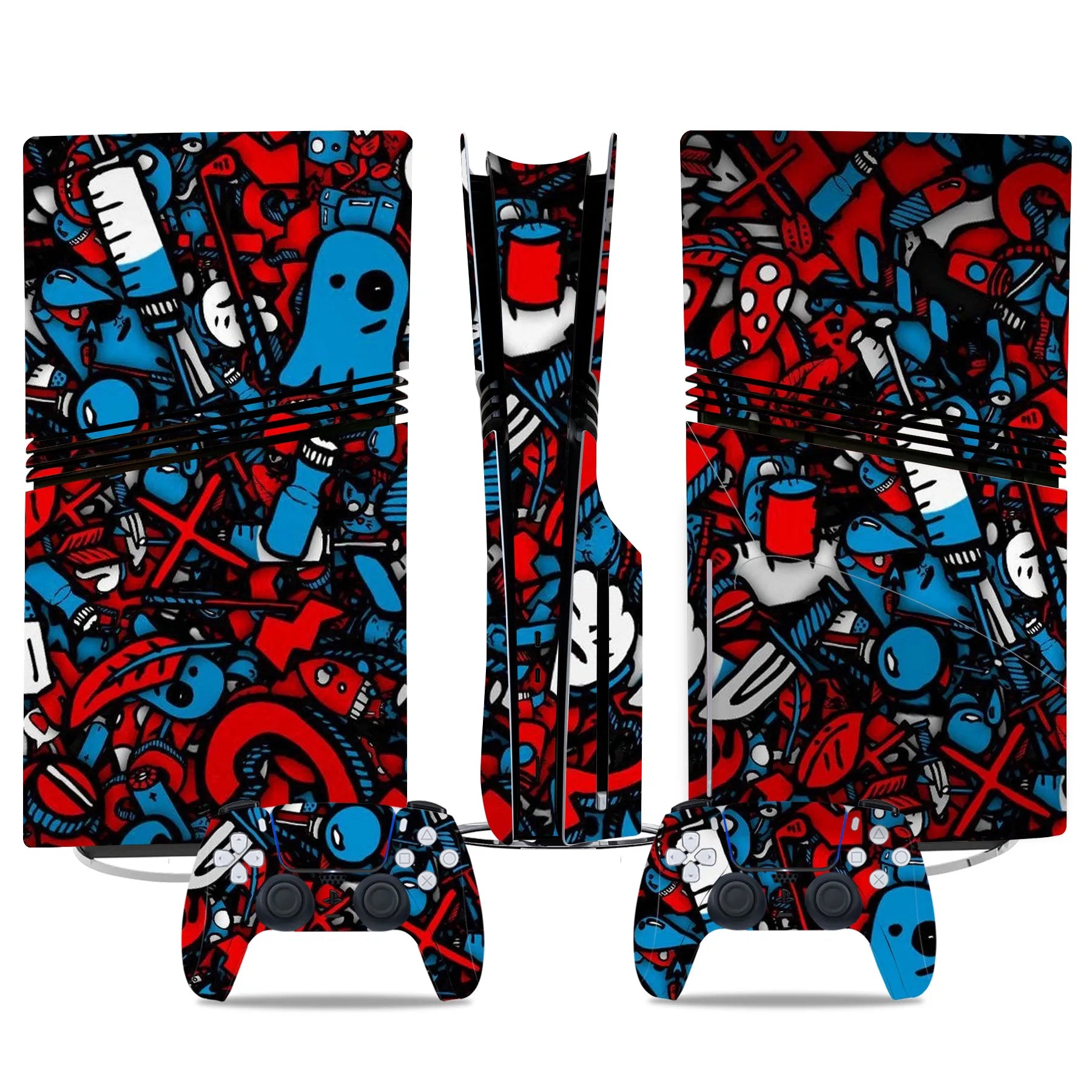 New Game PS5 Pro Disc Edition Skin Sticker Decal Cover for PS5 Pro Disc Console and 2 Controllers PS5 Skin Sticker