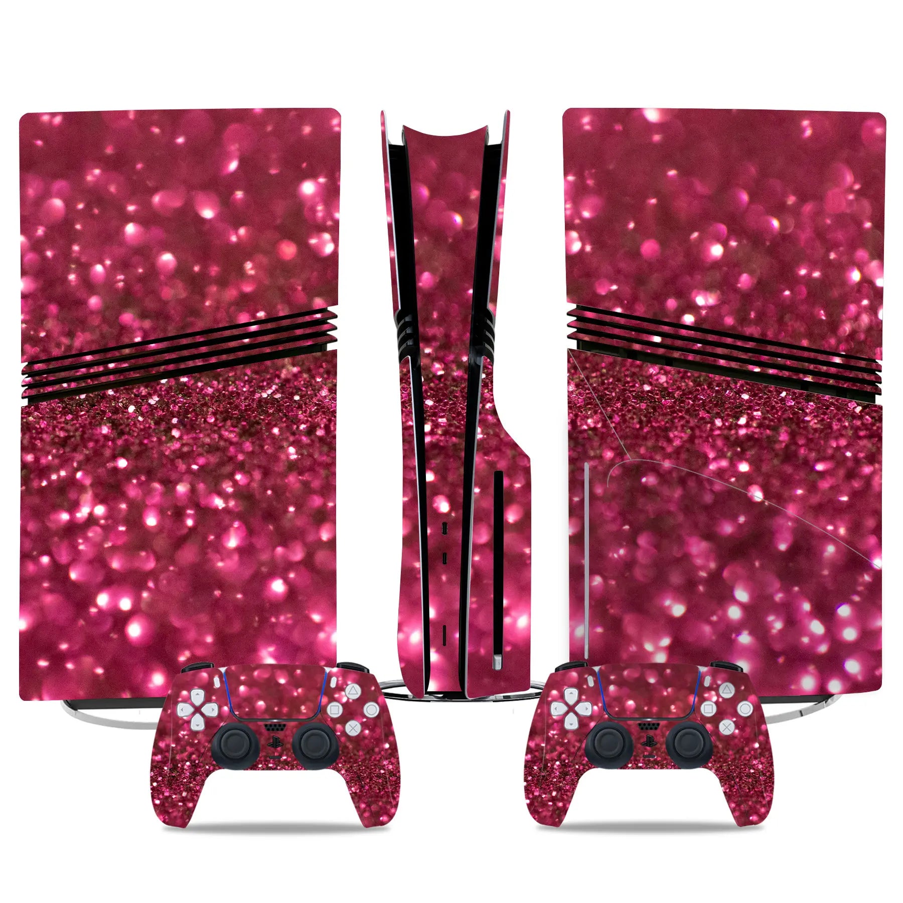 New Game PS5 Pro Disc Edition Skin Sticker Decal Cover for PS5 Pro Disc Console and 2 Controllers PS5 Skin Sticker