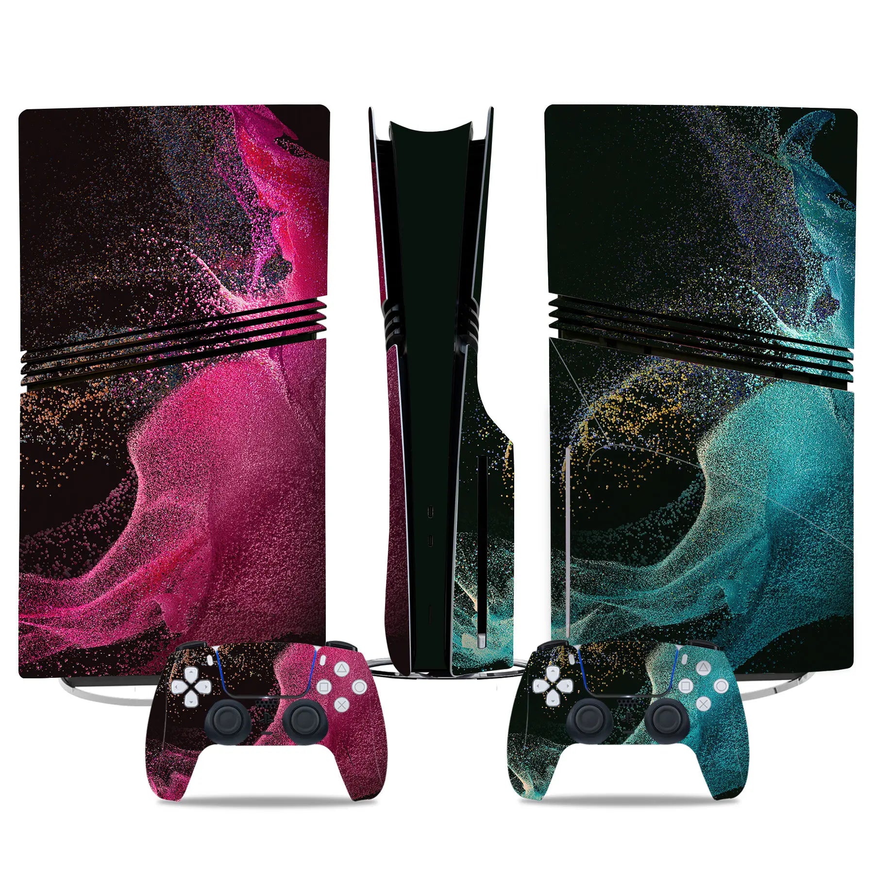 New Game PS5 Pro Disc Edition Skin Sticker Decal Cover for PS5 Pro Disc Console and 2 Controllers PS5 Skin Sticker